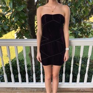 Velvet Strapless Dress